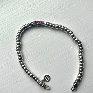 John Hardy Beaded Bracelet with Pink Sapphire